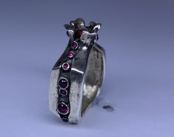 Pomegranate Silver Ring