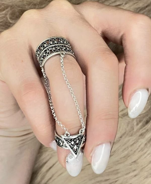 Silver Double Ring