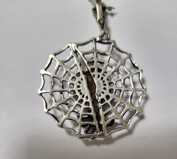 Spider Web Silver Pendant