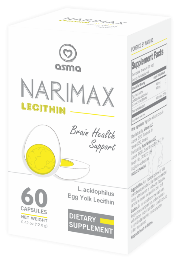 Narimax Lecithin Nutritional Supplement, 60 Veg Capsules