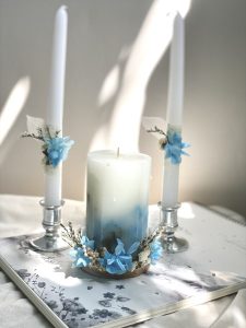 Candles for christening, souvenir, favor, tarosik | Set of nine candles