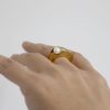 "Coquille" Gold Plated Silver Ring