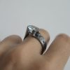 Black Rhodium Plated Silver Ring "Eisberg"