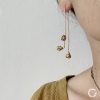 Gold Plated Dangle Earrings "Fiore"