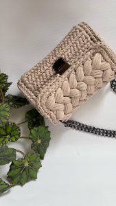 Hand Made Bag with marshmallow decor