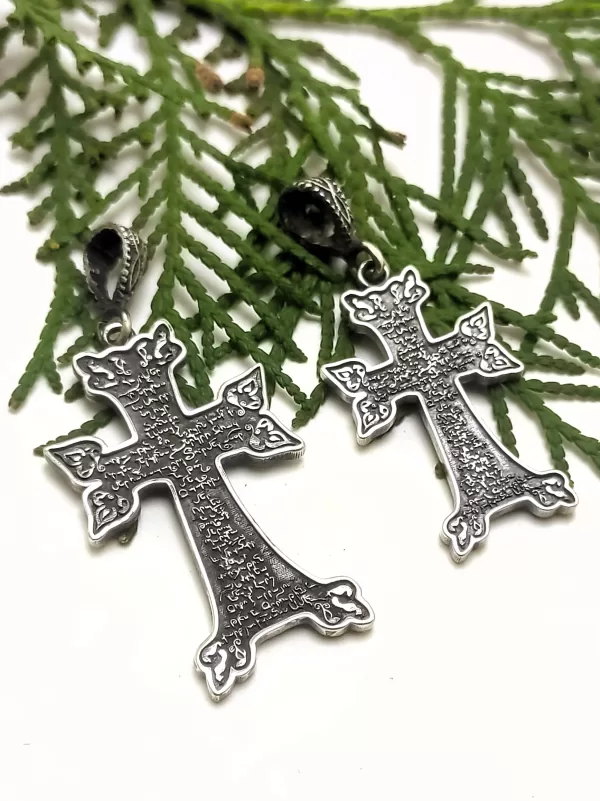 Armenian Cross Necklace with Prayer