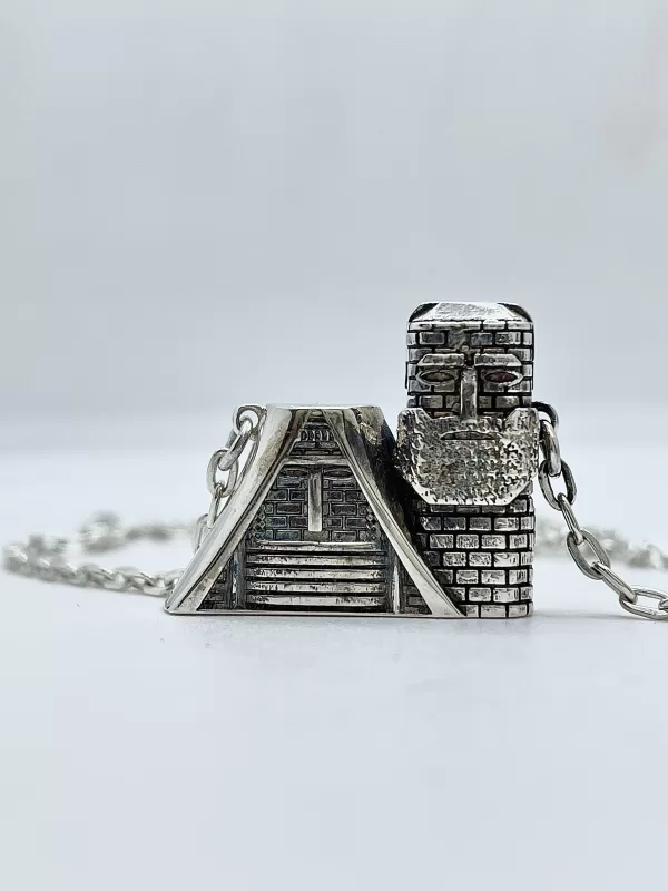 3D "Papi Tati" Silver Necklace