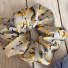Silk Satin Scrunchies for Hair with Floral Print | Set of 3