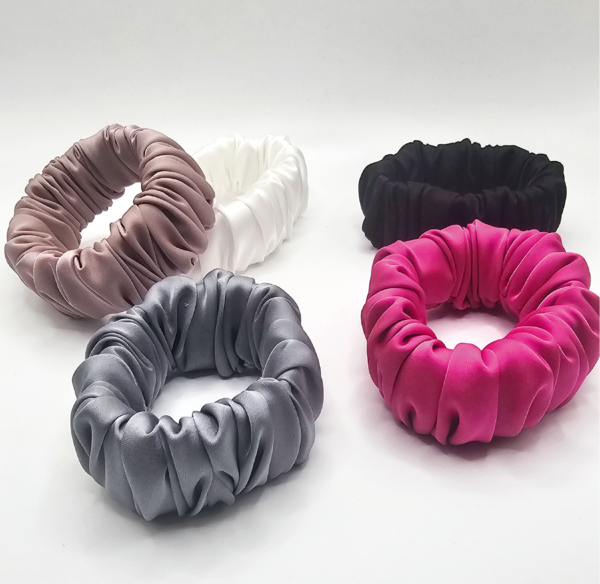 Silk Satin Scrunchies for Hair | Set of 5 | N02