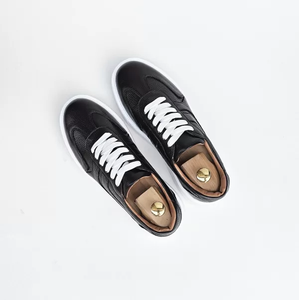 Men's Dark Brown Sneakers, Genuine Leather