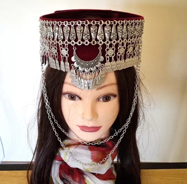 Traditional Armenian Head Decoration, Drop Coin Headpieces Decoration, Wedding Headwear, Headdress, Anahit Wedding Head