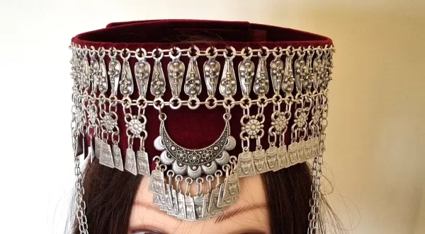 Traditional Armenian Head Decoration, Drop Coin Headpieces Decoration, Wedding Headwear, Headdress, Anahit Wedding Head