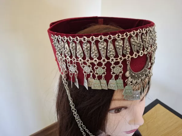 Traditional Armenian Head Decoration, Drop Coin Headpieces Decoration, Wedding Headwear, Headdress, Anahit Wedding Head