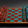 Chess Set Made of Wood and Resin | Pieces Glow in the Dark