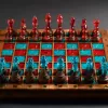 Chess Set Made of Wood and Resin | Pieces Glow in the Dark