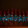 Chess Set Made of Wood and Resin | Pieces Glow in the Dark