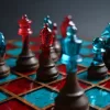 Chess Made of Wood and Resin | Pieces Glow in the Dark