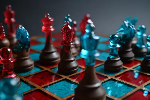 Chess Made of Wood and Resin | Pieces Glow in the Dark