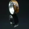 Ring Made of Walnut Wood and 925 Silver