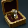 Ring Made of Walnut Wood and Silver 925