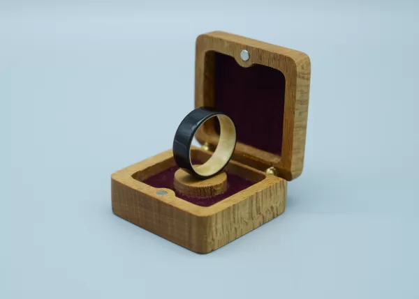 Ring, Made of Ebony and Apricot Wood