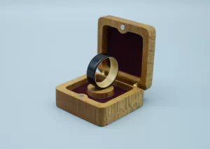 Ring, Made of Ebony and Apricot Wood