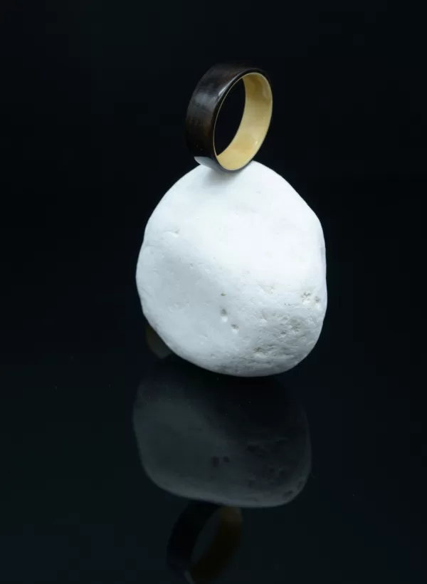 Ring, Made of Ebony and Apricot Wood