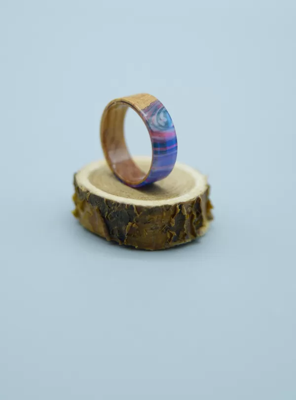 Apricot Wood and Epoxy Resin Ring