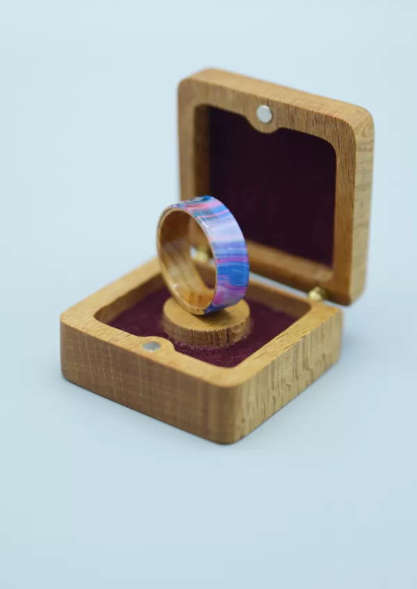 Apricot Wood and Epoxy Resin Ring