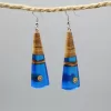 Earrings Made of Apricot Wood and 925 Silver