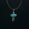 Crosses, Made of Walnut Wood and Resin