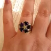 Forget Me Not Flower Ring Sterling Silver 925