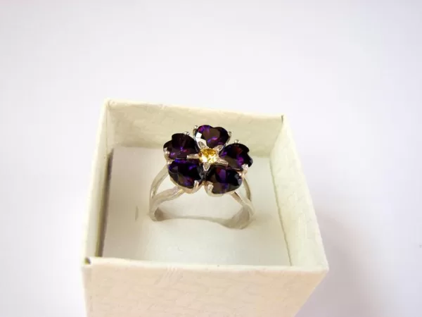 Sterling Silver Forget Me Not Flower Ring