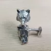 Sterling Silver Men's Wolf Cufflinks