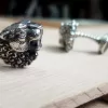 Silver Men's Lion Cufflinks