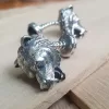 Silver Men's Bear Cufflinks