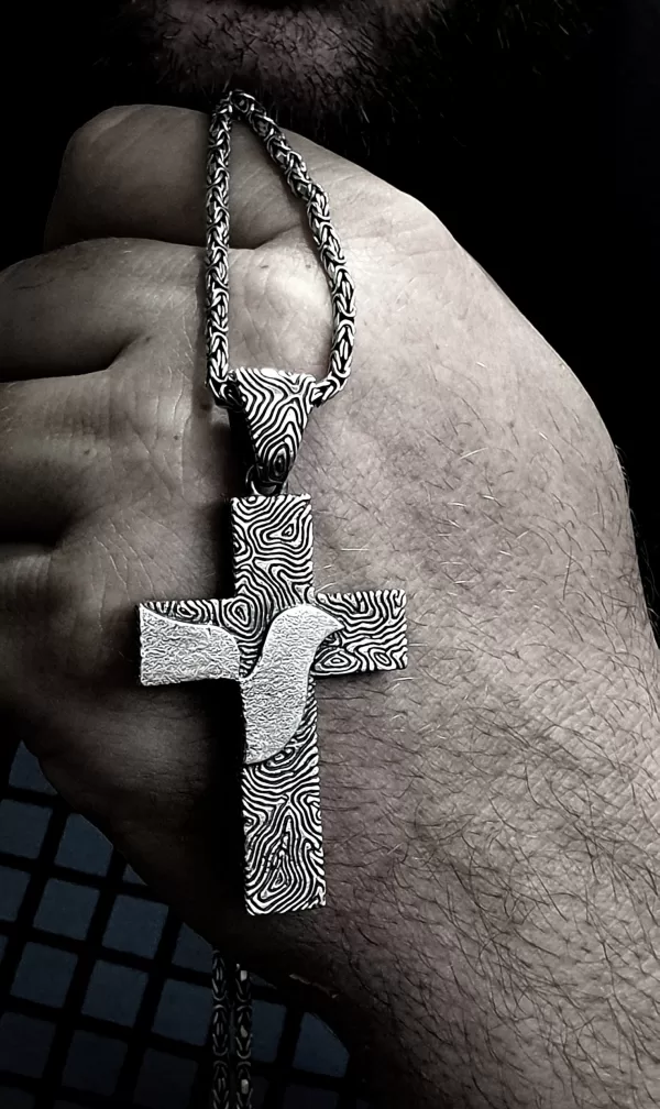 Sterling Silver Double-Sided Cross Pendant