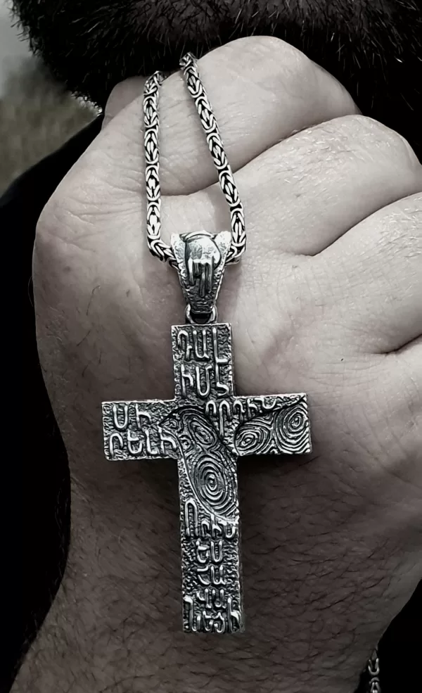 Sterling Silver Double-Sided Cross Pendant