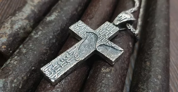 Sterling Silver Double-Sided Cross Pendant