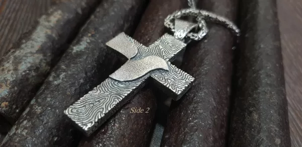 Sterling Silver Double-Sided Cross Pendant