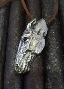 Pendant Horse Sterling Silver 925, Horse Head Necklace