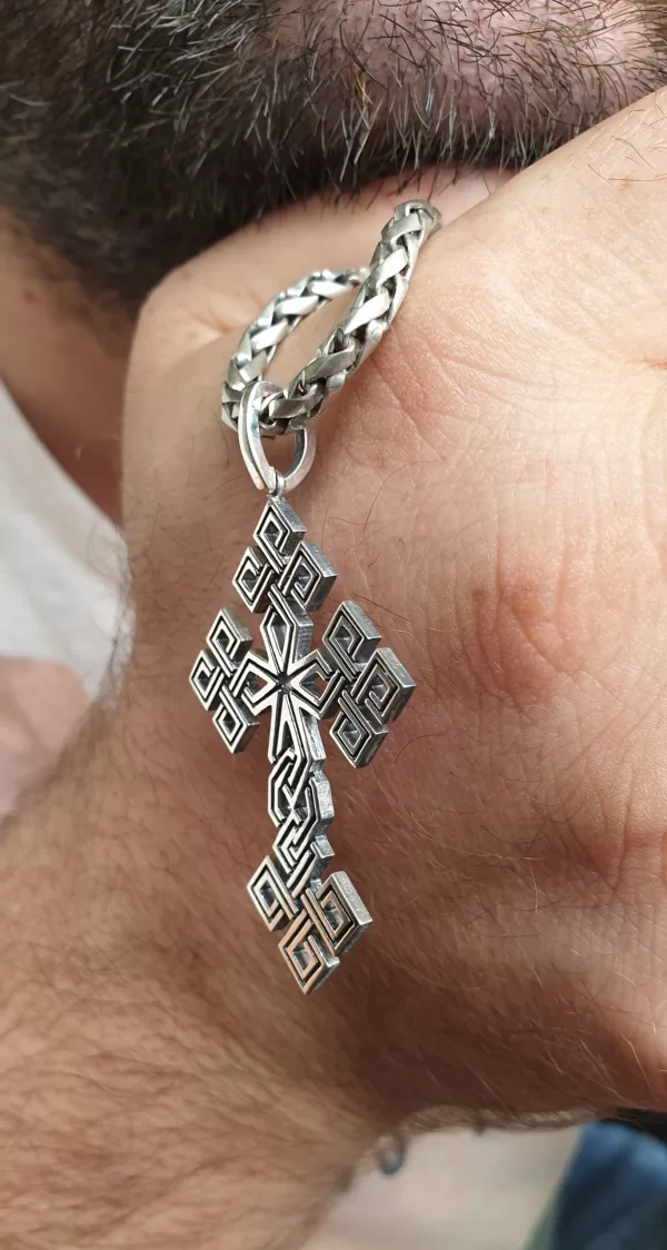 Sterling Silver Large Cross Pendant