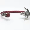 Men's Cuff Bracelet Taurus, Sterling Silver and Leather