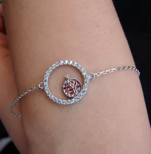 Lucky Charm Pomegranate Bracelet 925 Sterling Silver