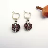 Sterling Silver Pomegranate Pendant and Earrings