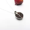 Sterling Silver Pomegranate Pendant and Earrings