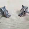 Sterling Silver Men's Wolf Cufflinks