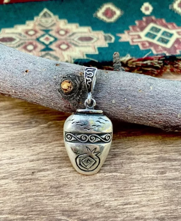 Sterling Silver Armenian Pot Pendant