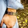 Leather Bracelet Lord's Prayer in Armenian Sterling Silver 925