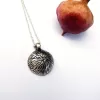 Sterling Silver Pomegranate Pendant and Earrings